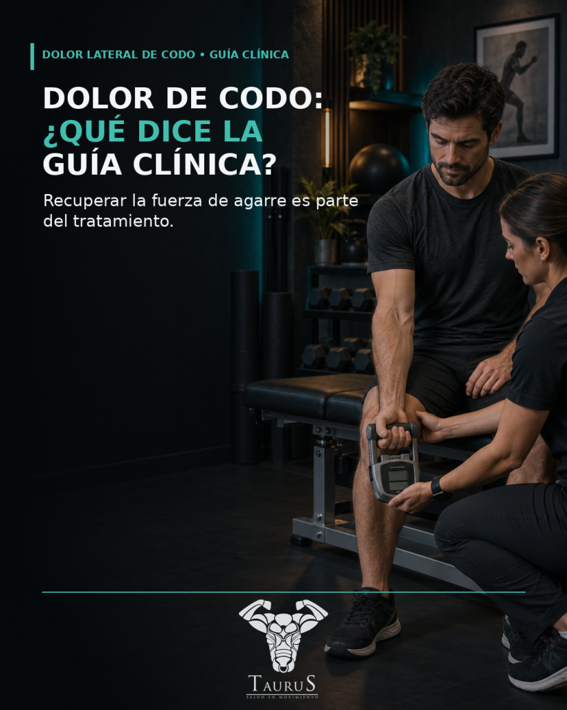 Portada original de Taurus Paper sobre guía de dolor lateral de codo